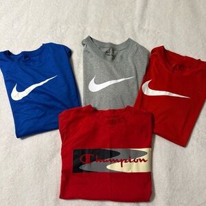 Nike/Champion Kids Short Sleeve Tees (L)